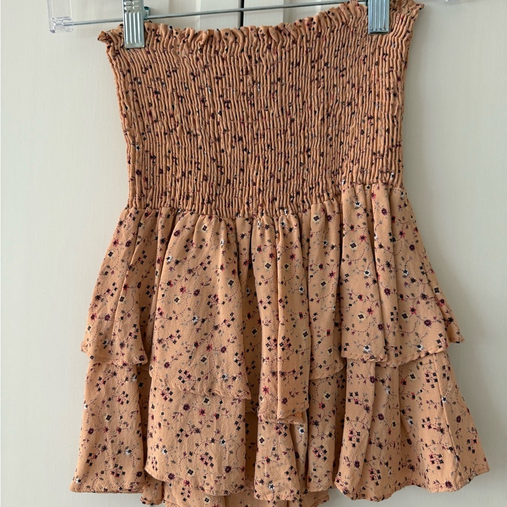 Blue Life Smocked A-line Mini Skirt
